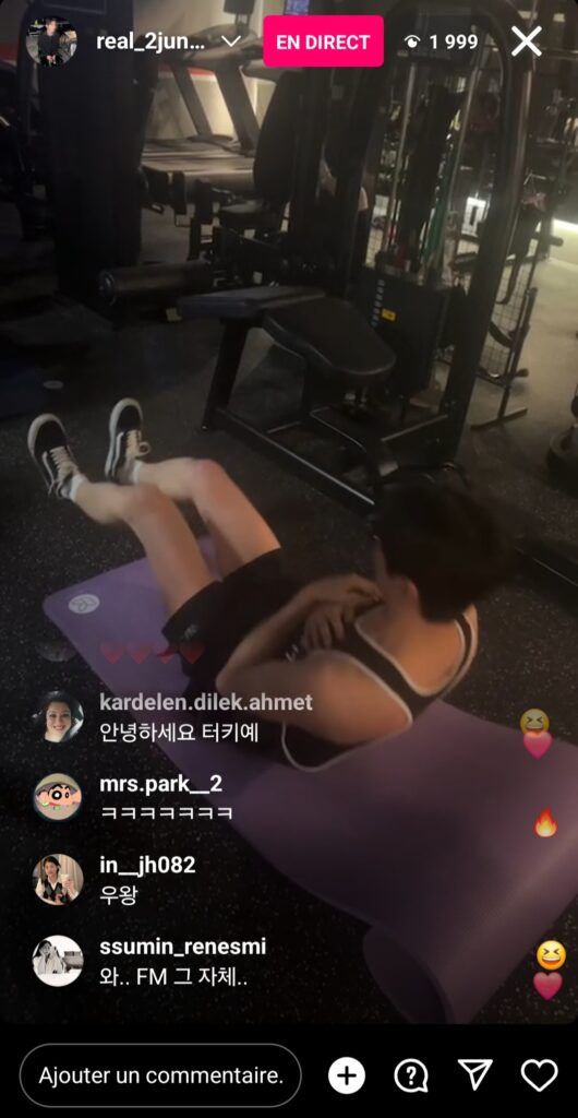 Lee Jun-young instalive du 20/12/2023