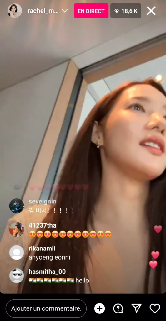 Instalive du 19/04/2024. Park Min-young