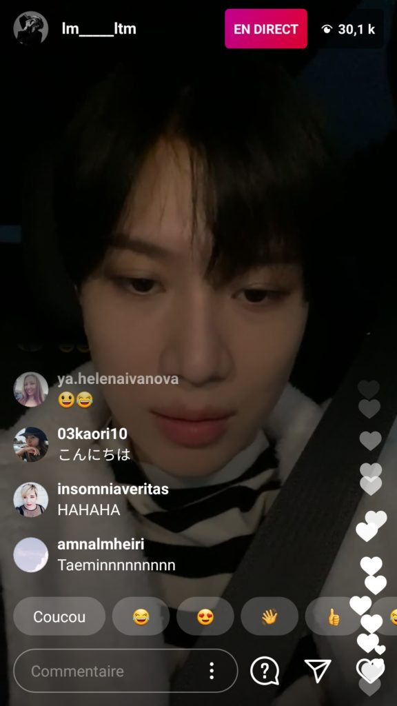 Taemin Live Instagram 18/11/2020