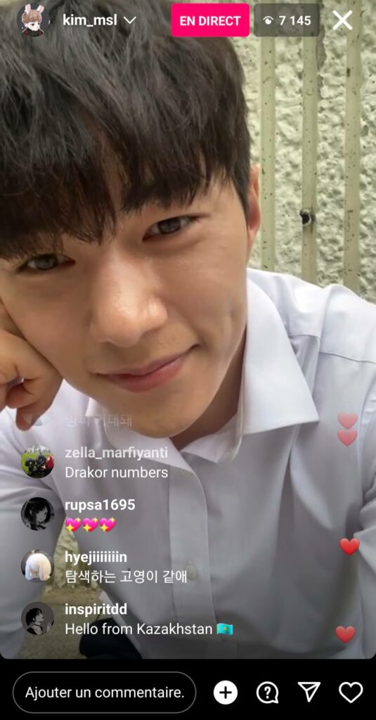 kim_msl Instalive du 08 juillet 2023