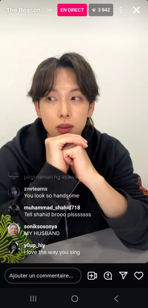 |instalive du 05/12/2025 pour la sortie de The Reason - Yim Si-wan