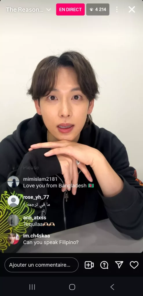 |instalive du 05/12/2025 pour la sortie de The Reason - Yim Si-wan
