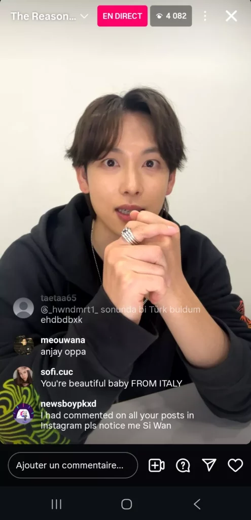 |instalive du 05/12/2025 pour la sortie de The Reason - Yim Si-wan