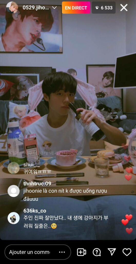 Park Ji-hoon Instalive 01/08/2022