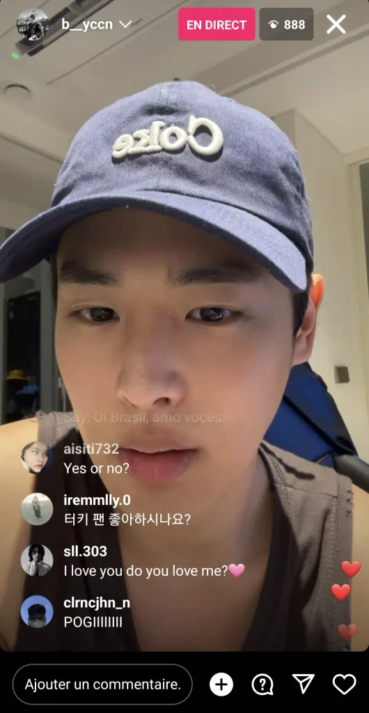 Byungchang |instalive du 01 août 2023