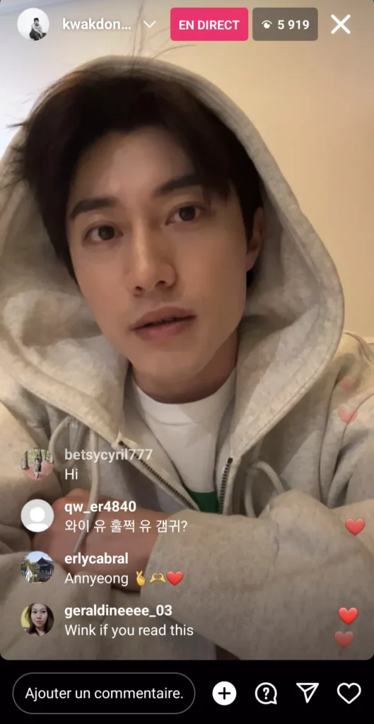 |Instalive du 02 décembre 2023 Kwak Dong-yeon