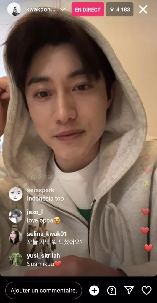 |Instalive du 02 décembre 2023 Kwak Dong-yeon