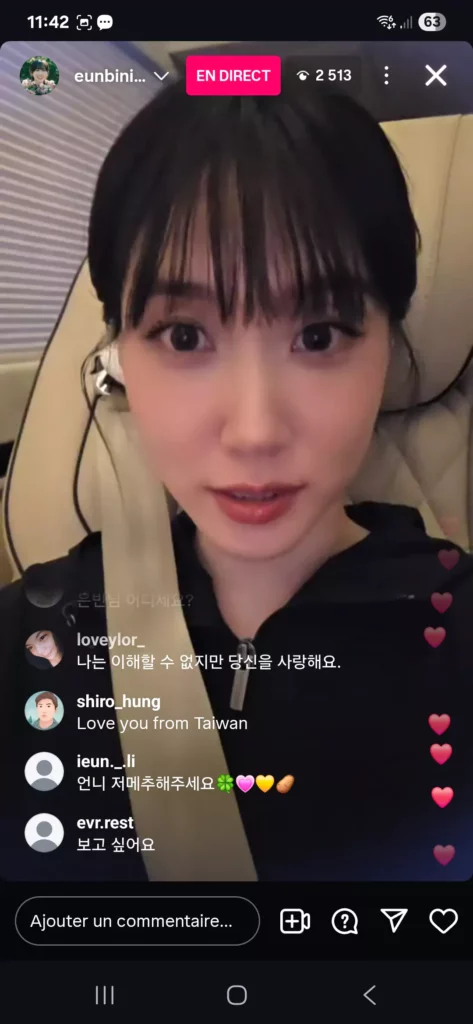 |Instalive du 13 juin 2025 Park Eun Bin