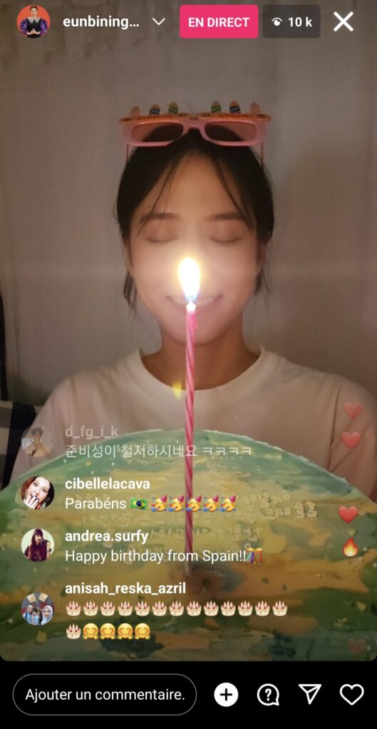 |Instalive du 04/09/2023 KST pour son anniversaire - Park Eun-bin