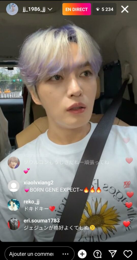 Kim Jae-joong - Instalive le 13/09/2022