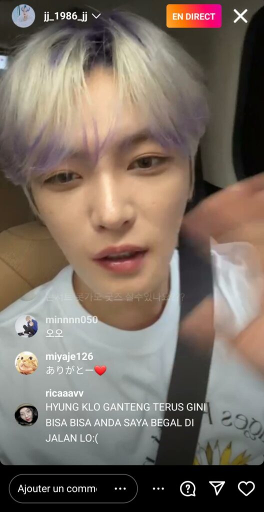 Kim Jae-joong - Instalive le 13/09/2022