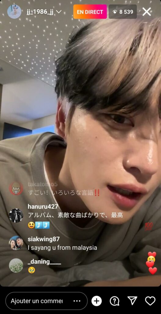 Kim Jae-joong - Instalive le 02/10/2022