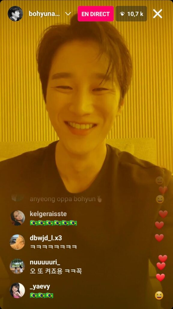 Ahn Bo-hyun Instalive du 19/01/2023