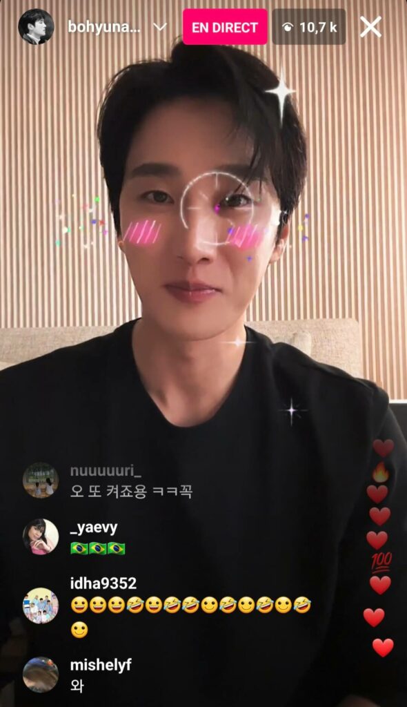 Ahn Bo-hyun Instalive du 19/01/2023