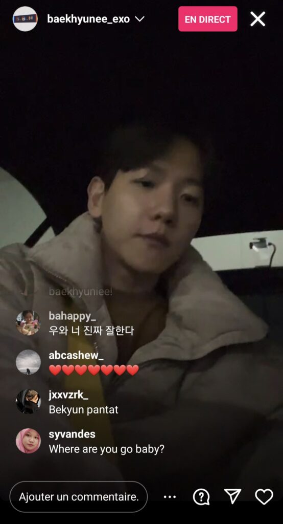 baekhyunee_exo - Instalive du 15/02/2023 