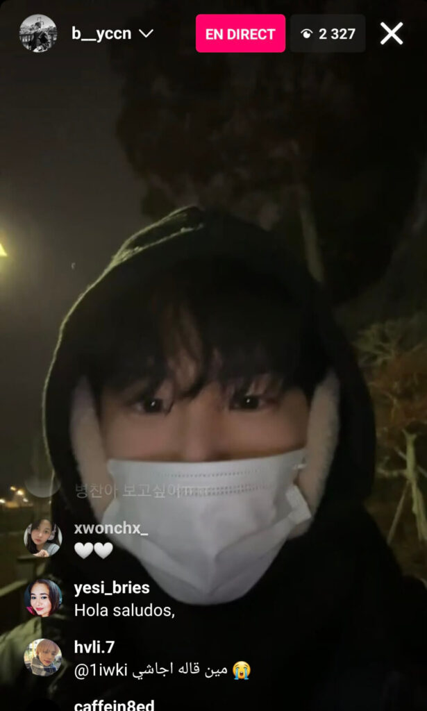 |b_yccn Instagram - instalive du 26 janvier 2023