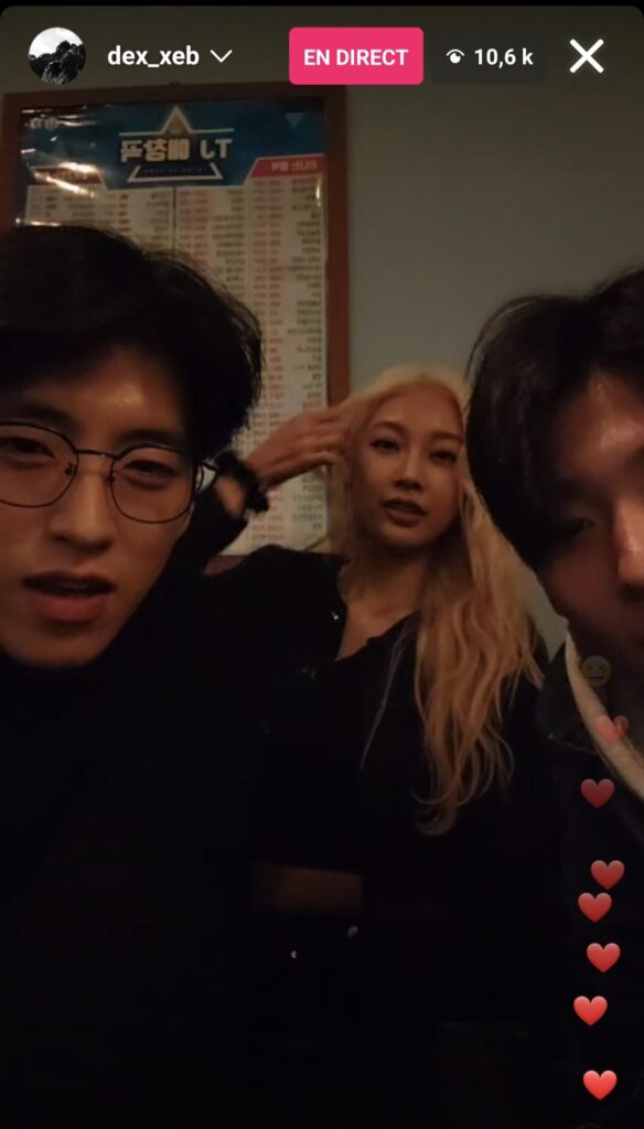 dex_xeb Instalive du 21/02/2023 - Kim Jin-young (Dex), Park Se-jeong, Jo Yoong-jae