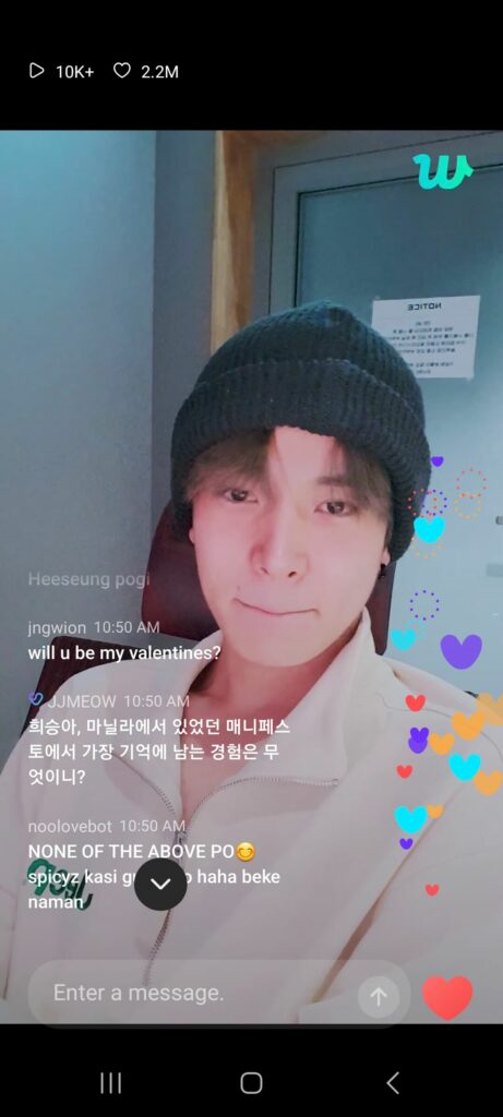 Enhypen Heeseung Weverse 11/02/2023