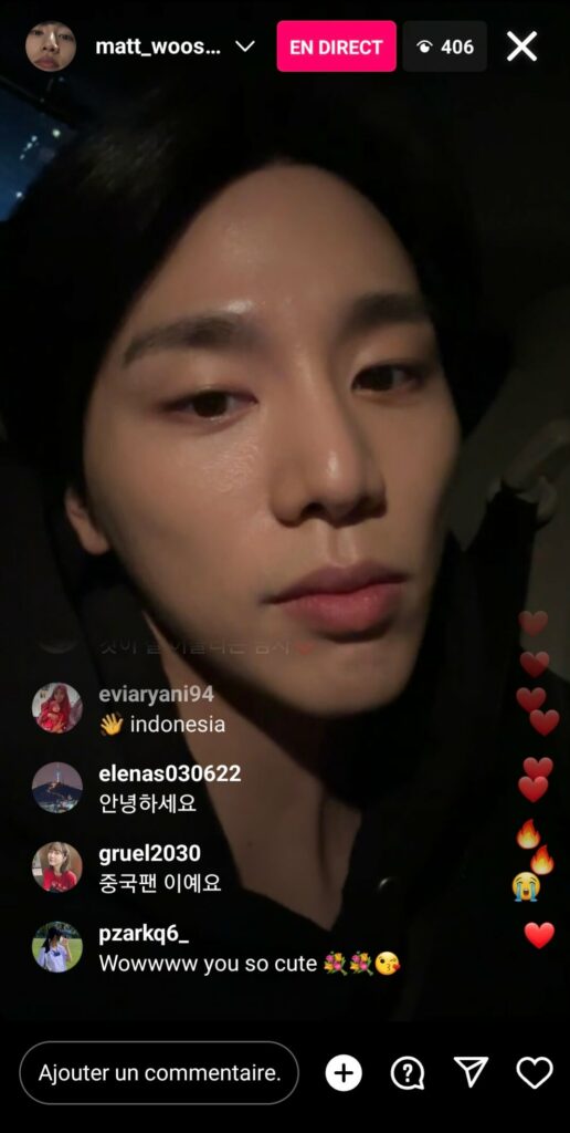 matt_wooseok Instalive du 29/11/2022