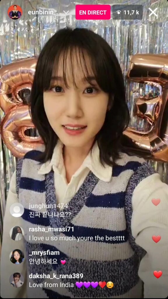 eunbining0904 - Instalive du 30/01/2023