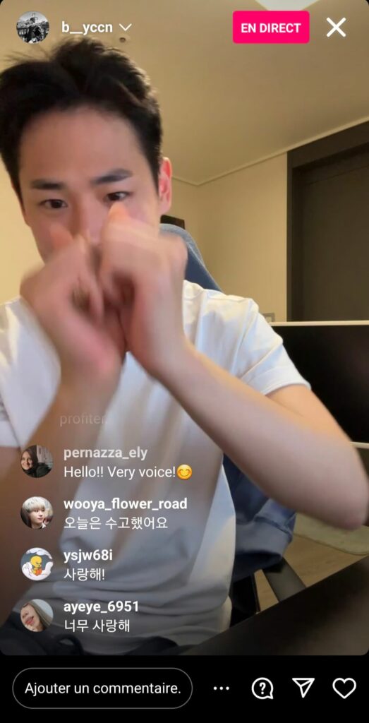 Choi Byung-chan |instalive du 31/03/2022