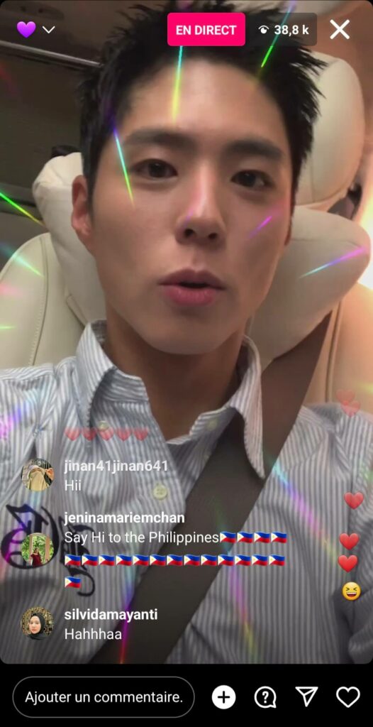 Park Bo-gum instalive du 28/04/2023