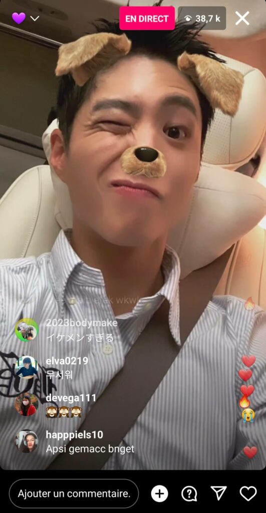 Park Bo-gum instalive du 28/04/2023