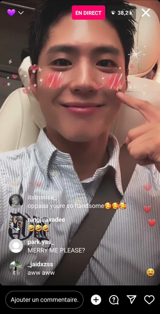 Park Bo-gum instalive du 28/04/2023