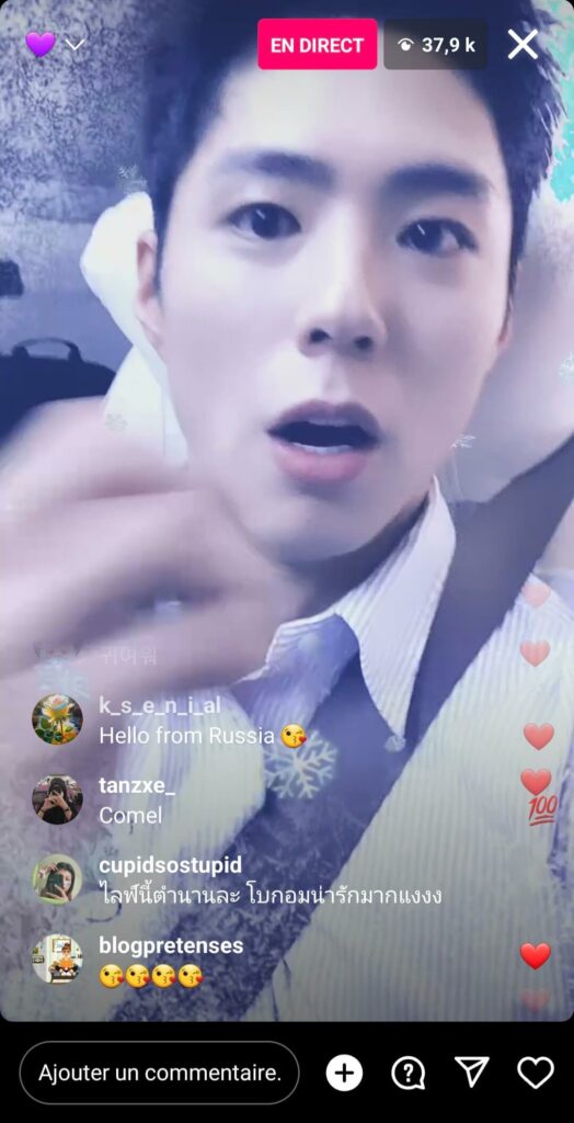 Park Bo-gum instalive du 28/04/2023