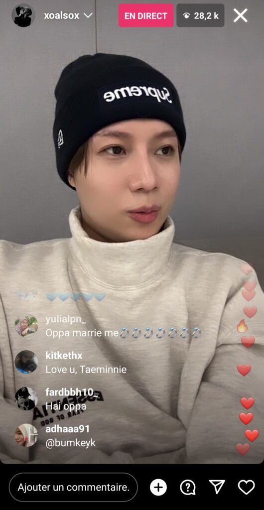 Taemin instalive 12/04/2023