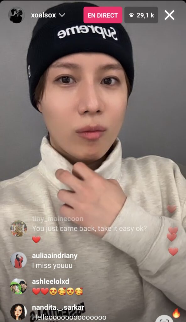 Taemin instalive 12/04/2023