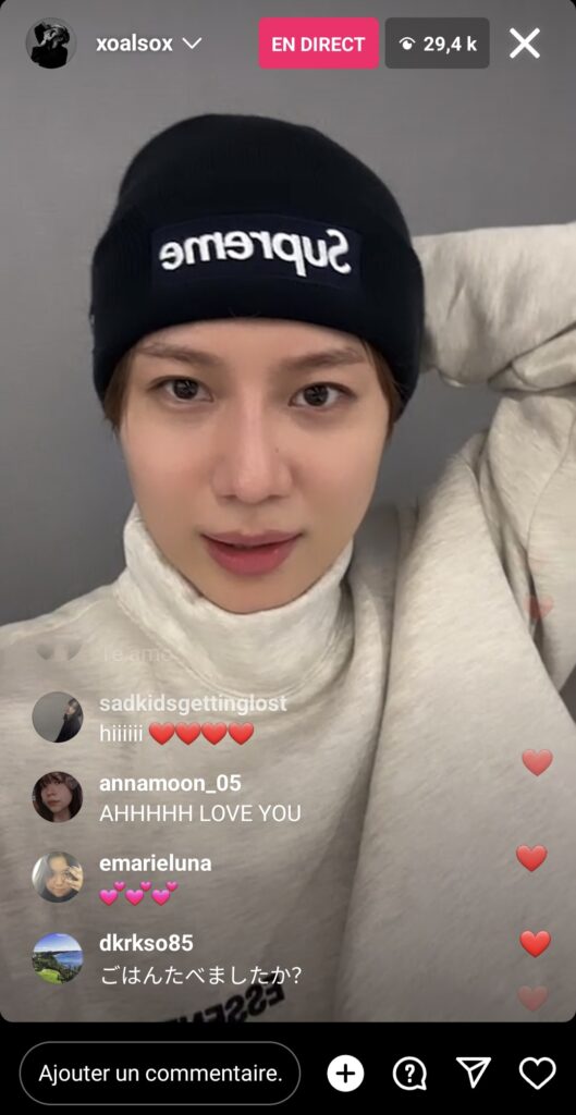 Taemin instalive 12/04/2023