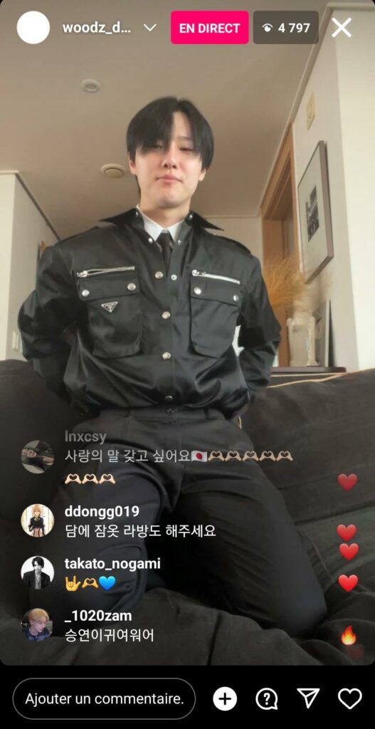 Woodz Instalive du 16/04/202