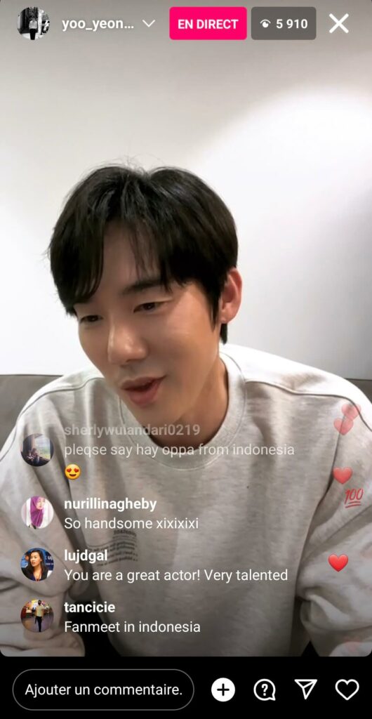 Yoo Yeon-seok instalive 05/04/2023