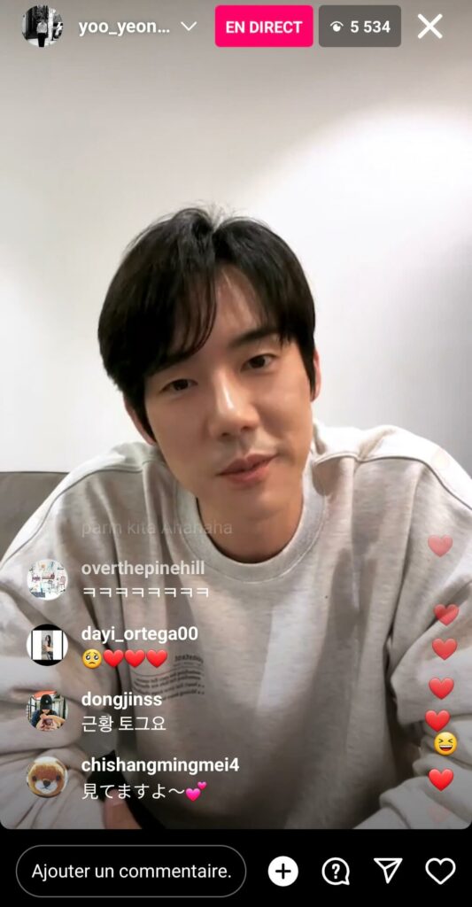 Yoo Yeon-seok instalive 05/04/2023