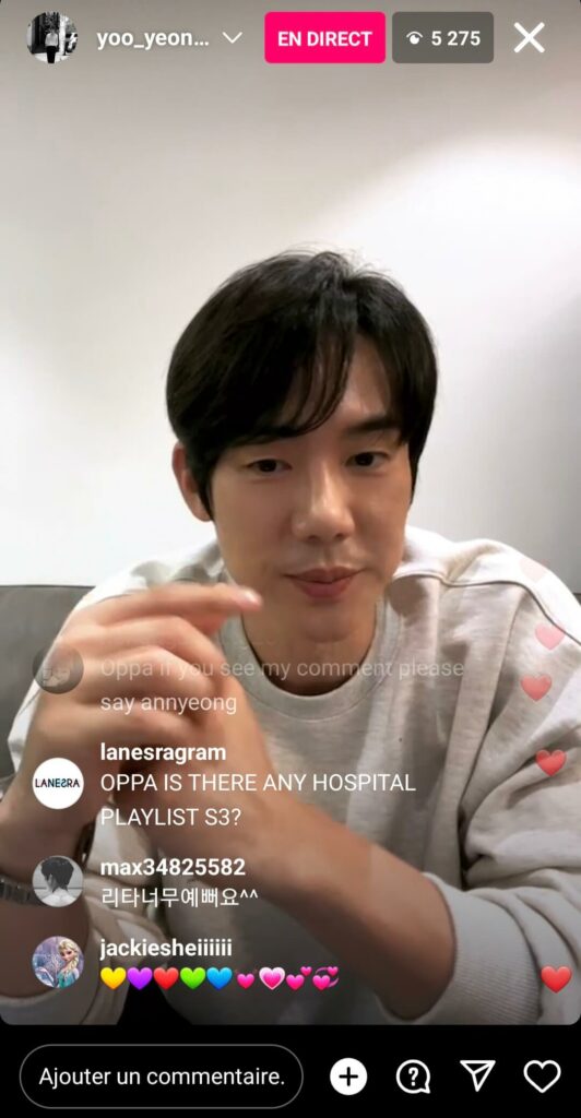 Yoo Yeon-seok instalive 05/04/2023