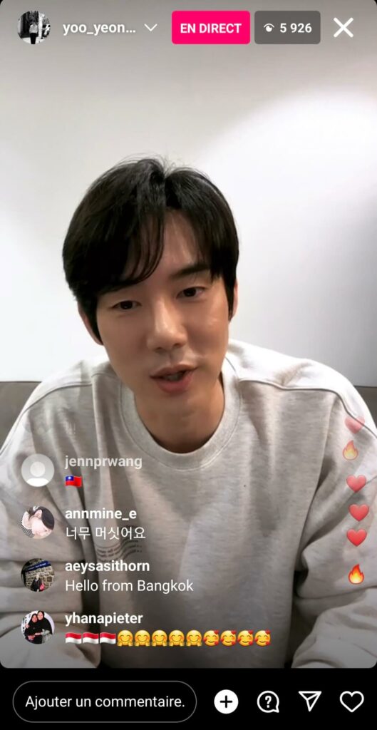 Yoo Yeon-seok instalive 05/04/2023