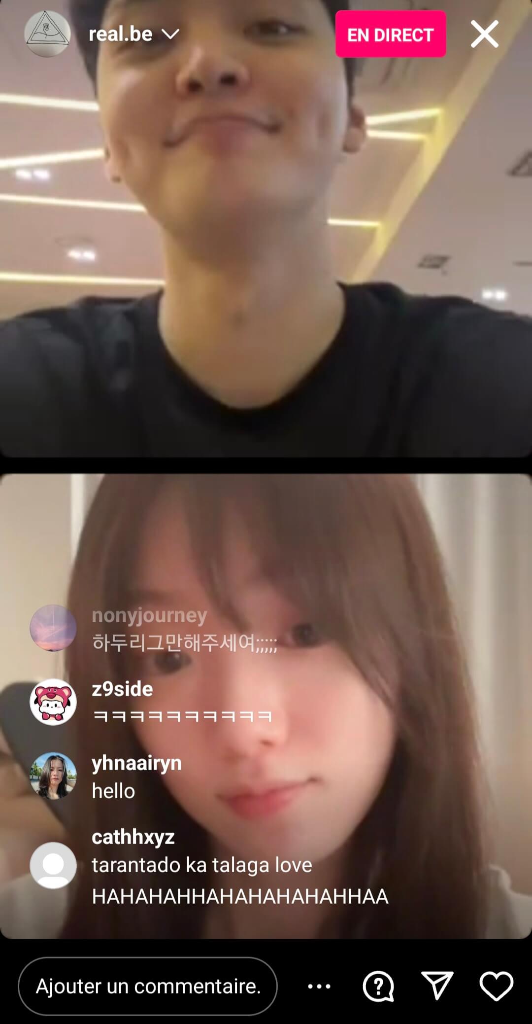 |real.be - instalive 26/05/2023 - Kim Min-jae Lee Sung-kyung 