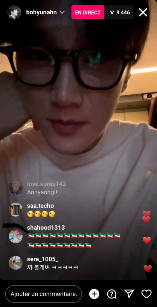 instalive de Ahn Bo-hyun le 17/06/2023, juste avant la diffusion de la 1ère de See you in my 19th life