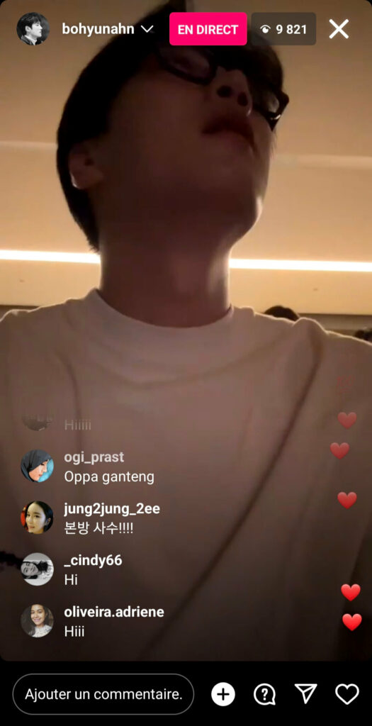 instalive de Ahn Bo-hyun le 17/06/2023, juste avant la diffusion de la 1ère de See you in my 19th life