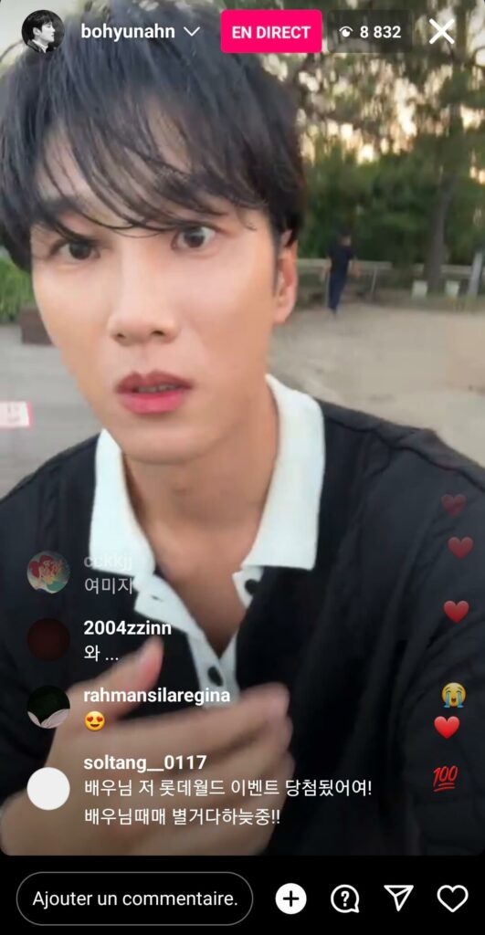 instalive le 23/06/2023 - Ahn Bo-hyun