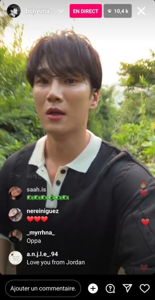 instalive le 23/06/2023 - Ahn Bo-hyun