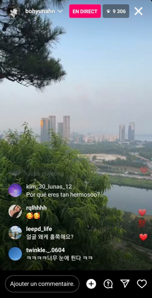 instalive le 23/06/2023 - Ahn Bo-hyun