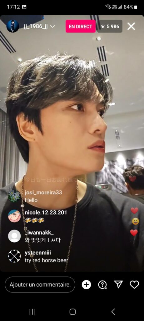 Kim Jae-joong instalive du 27/07/2023