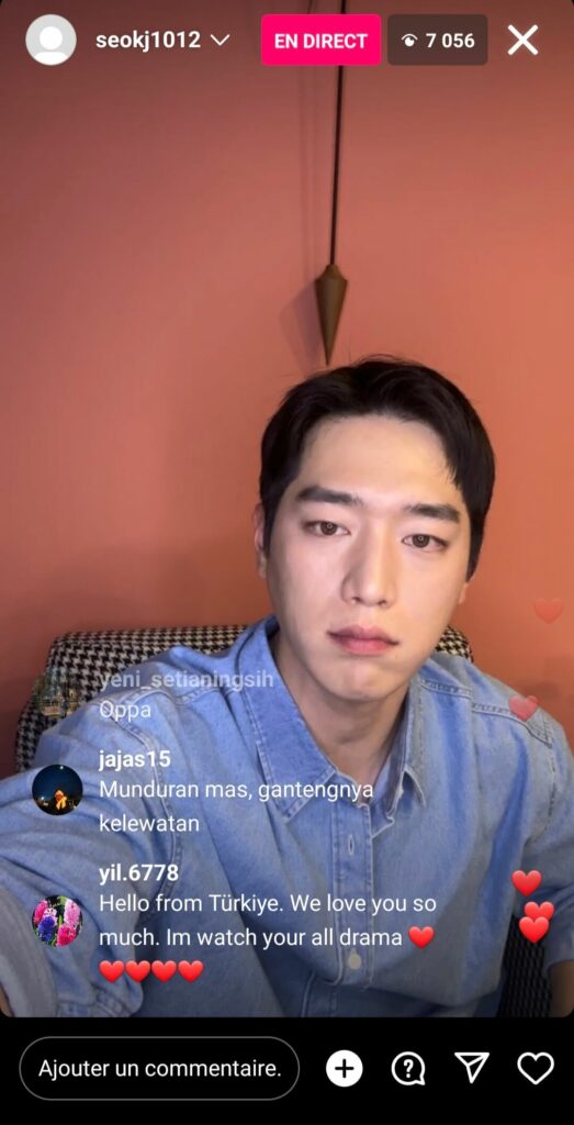 Seo Kang-joon instalive du 08 juillet 2023