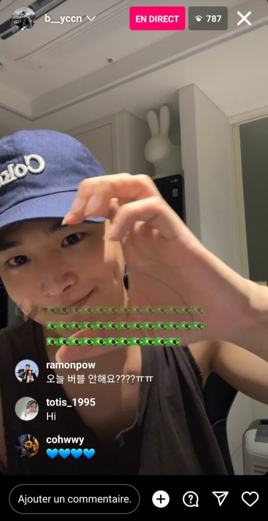 Byungchang |instalive du 01 août 2023