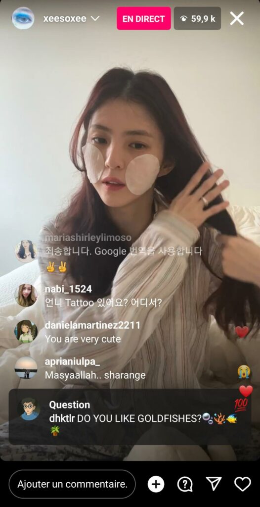 |xeesoxee - instalive du 04 08 2023