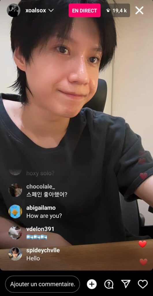 Lee Taemin instalive du 25 07 2023