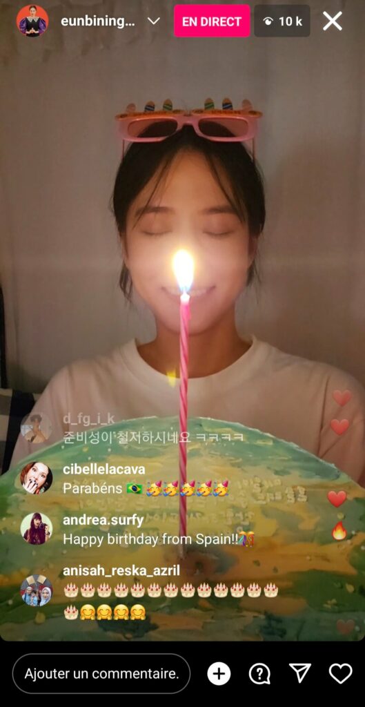 |Instalive du 04/09/2023 KST pour son anniversaire - Park Eun-bin