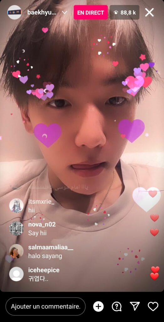 |baekhyunee_exo - instalive du 16 juillet 2023